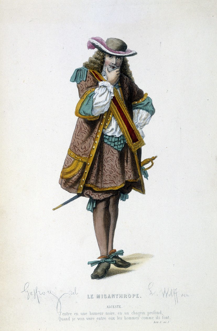 Alceste em "Le misanthrope" de Molière de Unknown artist