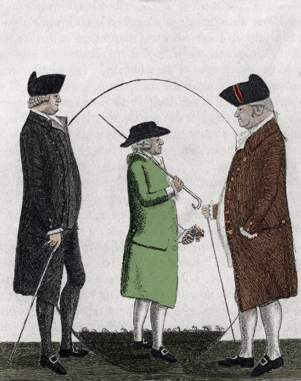Alexander Gordon, Lord Rockville (1739-1792); Adam Smith (1723-1790) - gravura - século XIX de Unknown artist