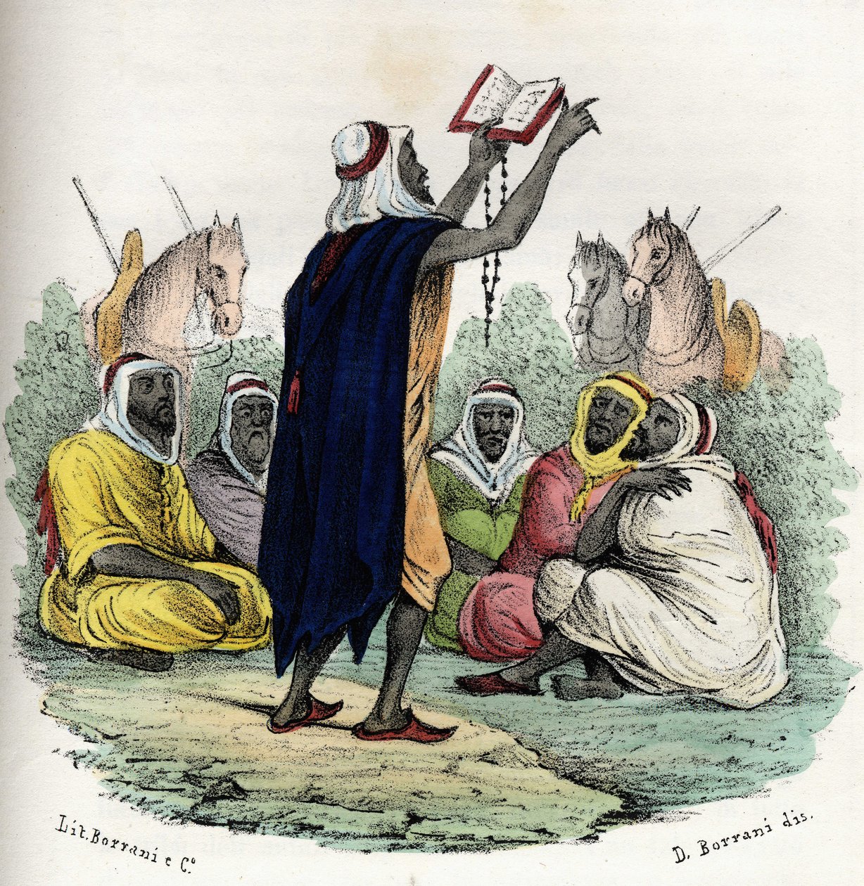Argélia. O Emir Abd el Kader (Abd-el-Kader ou ibn Muhyi al-Din al-Hasani (al Din al-Hasani) (1808-1883) pediu uma primeira jihad (guerra santa) em 1832. Em "Storia d