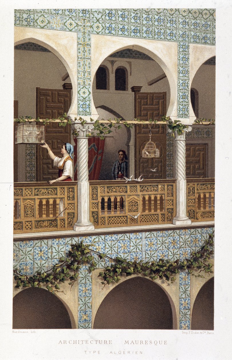 Arquitectura Moura Argelina - em "Algerie: História, Conquete e Colonização", de Firmin Didot de Unknown artist
