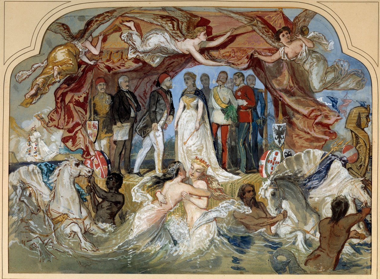 Alegoria da inauguração do Canal de Suez The Impress Eugenie (1826-1920) em Port Said (Port-Said) no dia 17 de novembro de Unknown artist