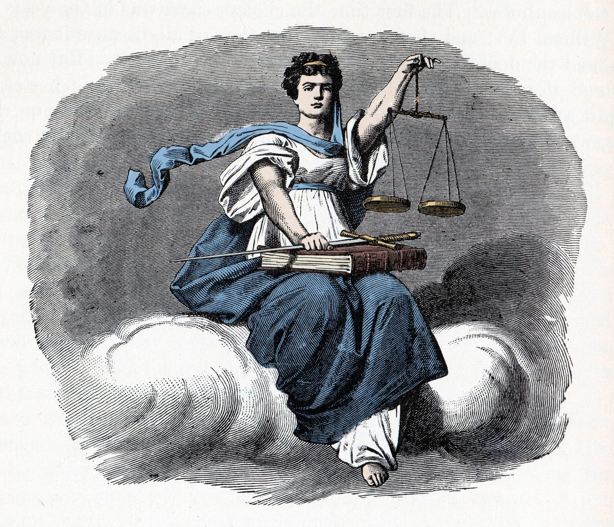 Alegoria da Justiça - 1882 - Corte de madeira - de Unknown artist