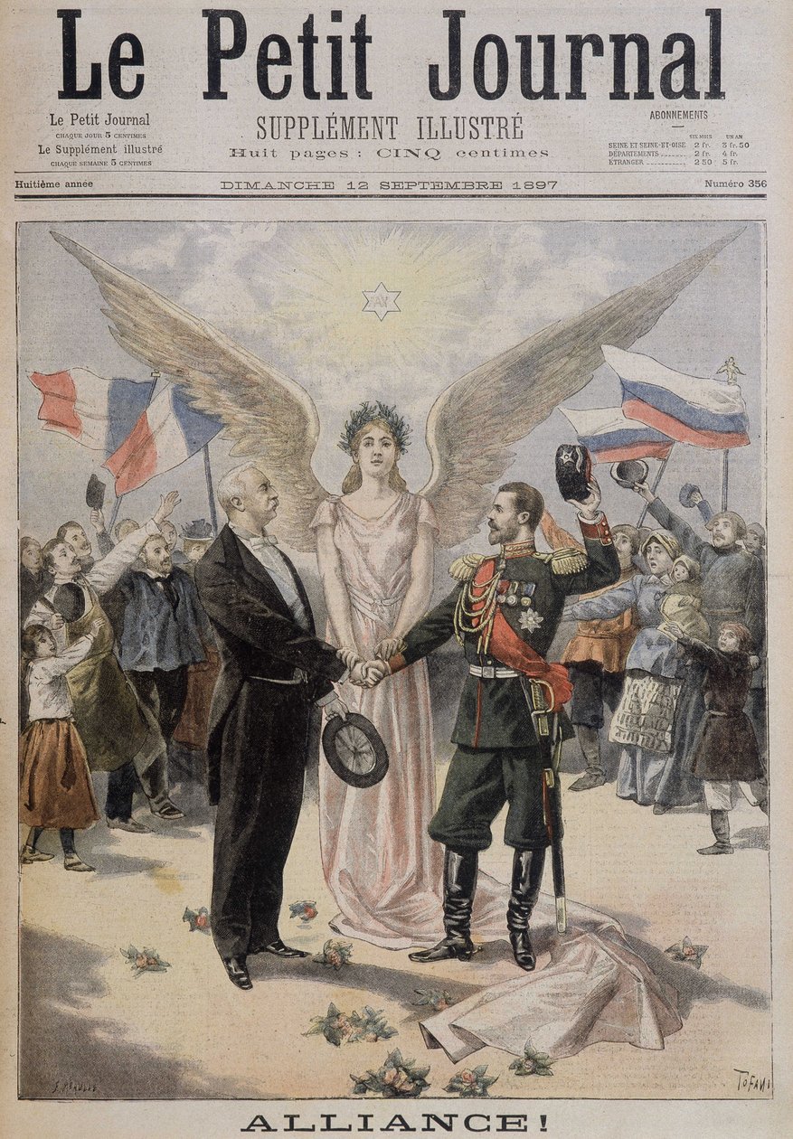 Aliança (entre a França e a Rússia) - Couv. "The Petity Journal" de 12 de Setembro de Unknown artist
