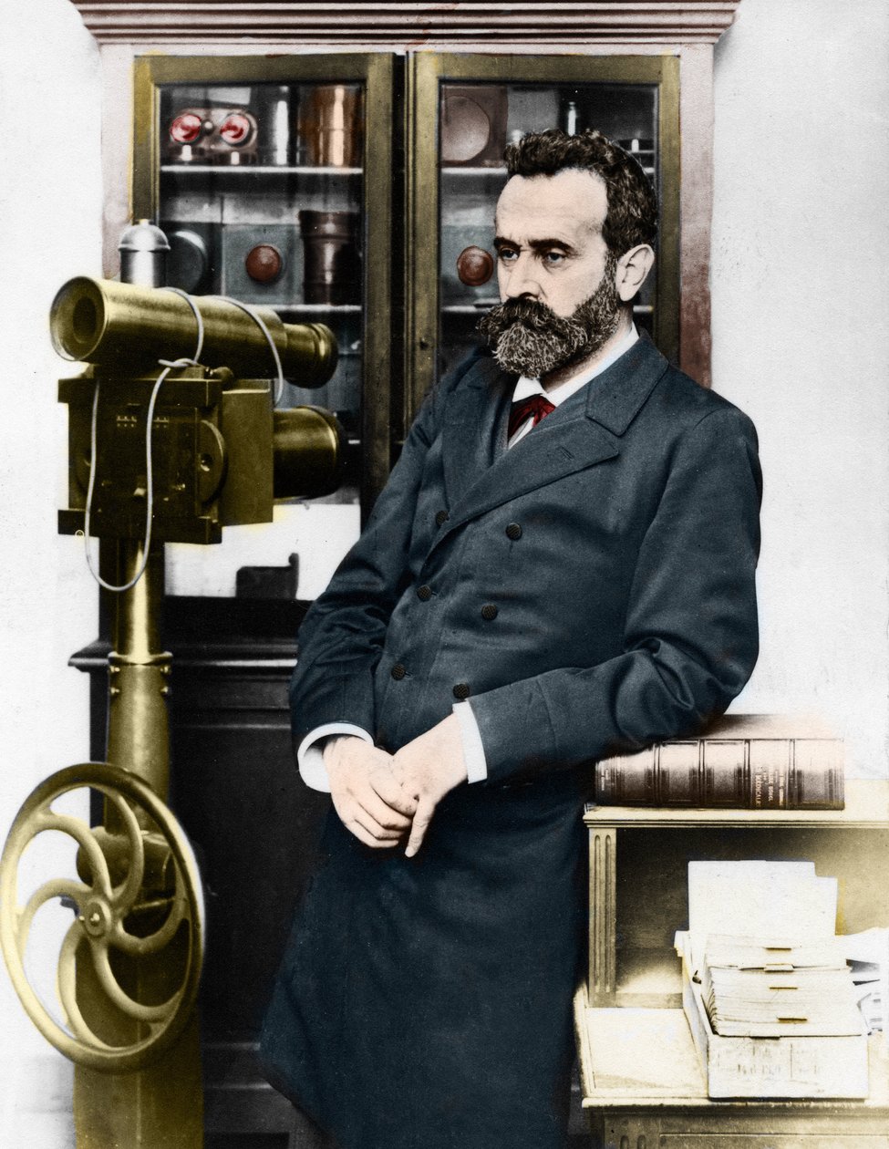 Alphonse Bertillon (1853-1914), criminologista francês que criou a antropometria. de Unknown artist