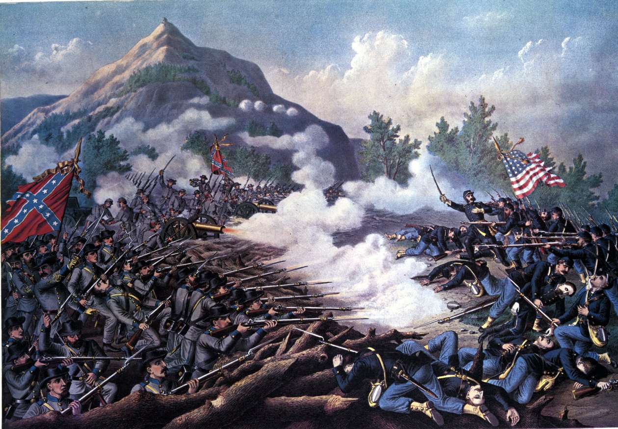 Guerra Civil Americana (1861 - 1865): Batalha da Montanha Kennesaw (Geórgia) 27 de junho de Unknown artist