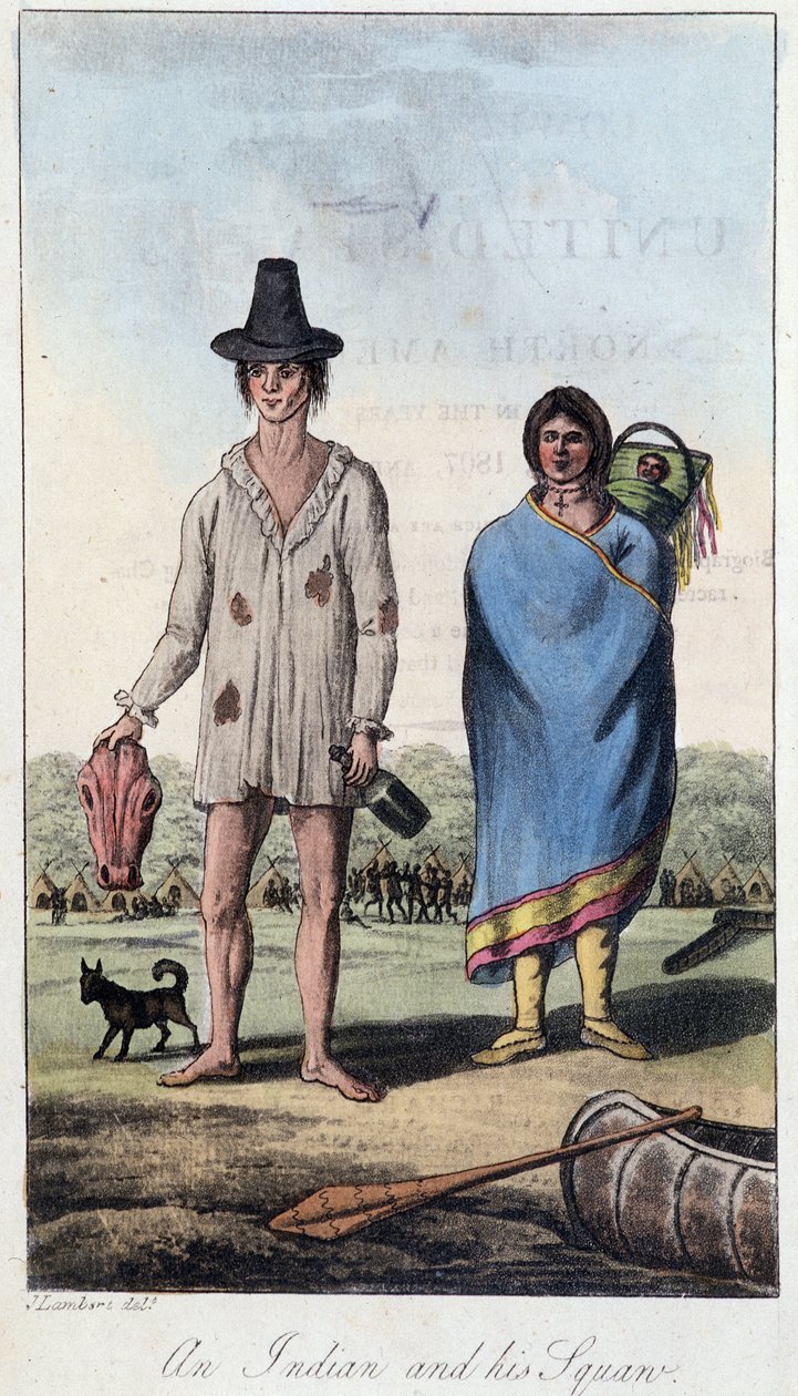 Um índio e a sua squaw, Canadá de Unknown artist