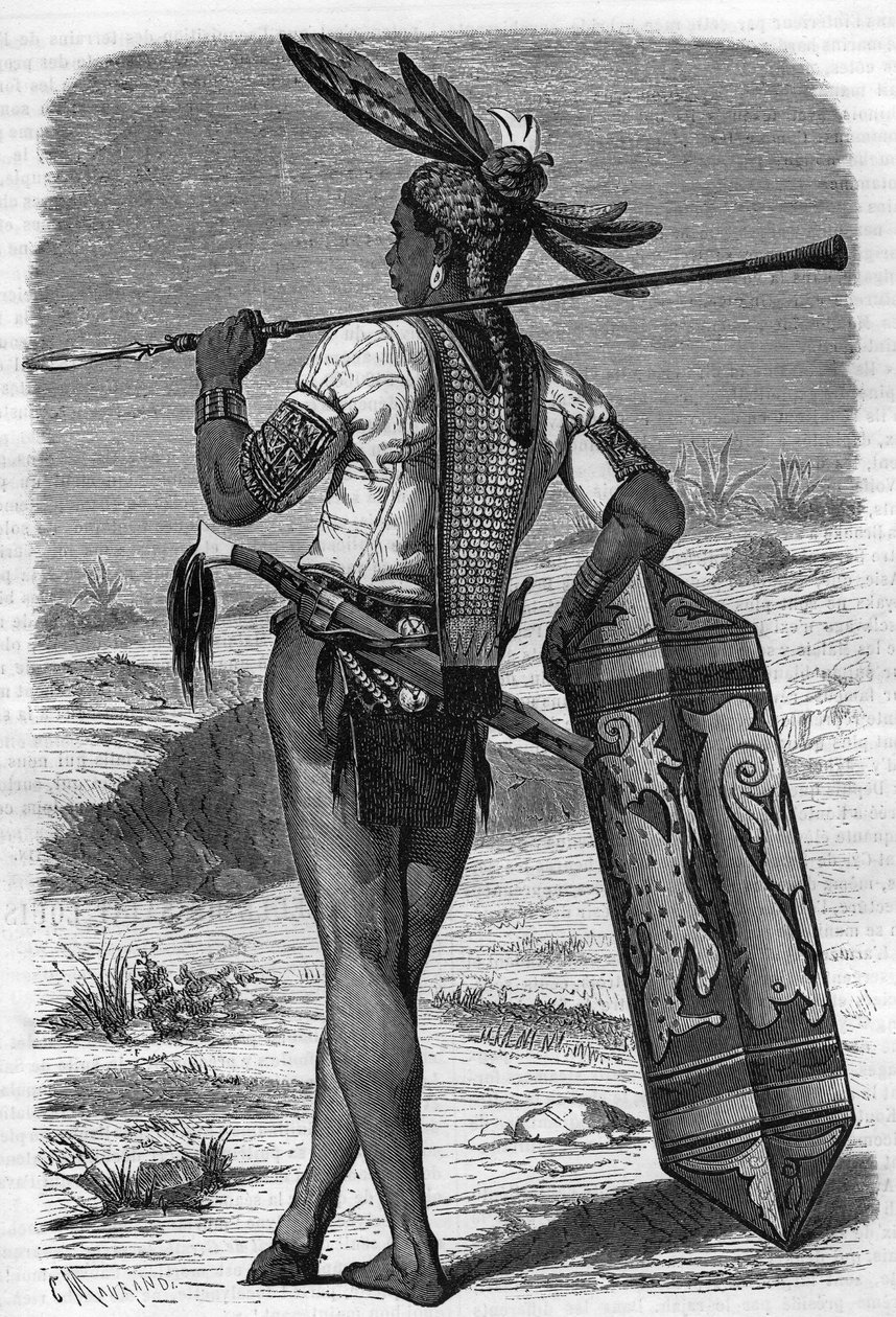 Um Dayak Indigene residente de Saravak, Malásia no século XIX, no "Youth Journal" de 1888. de Unknown artist