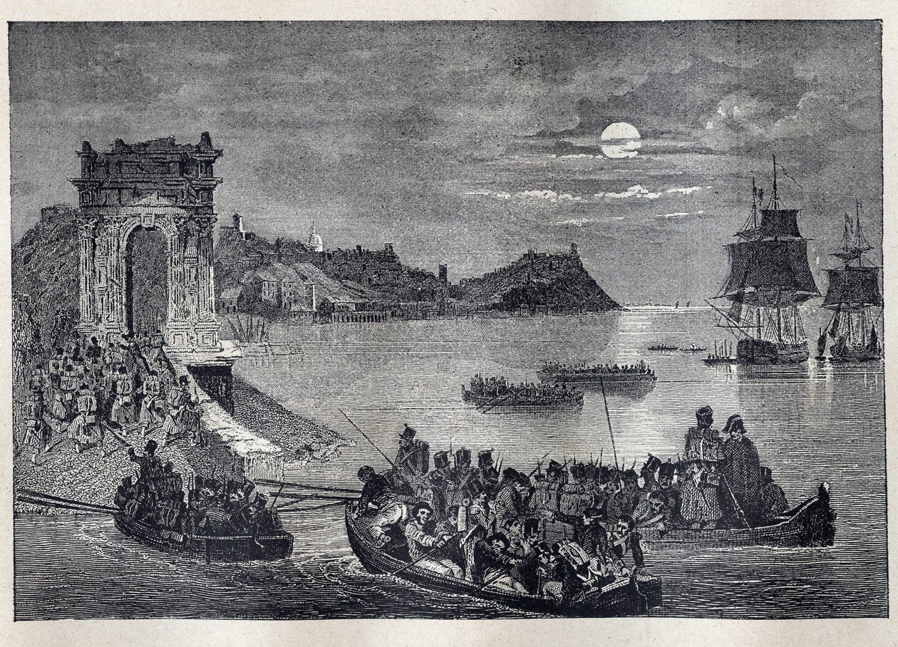 Ancona (Ancona) - Expedição de Ancona à Itália lançada por Louis Philippe I na noite de 22-23 de fevereiro de Unknown artist