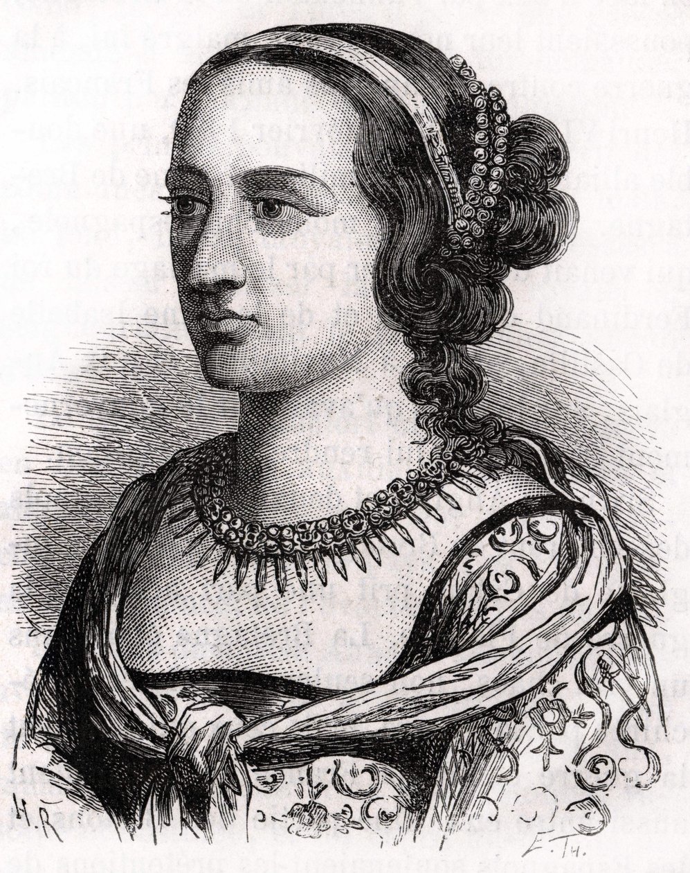 Anne de France, conhecida como a Senhora de Beaujeu (1461 - 1522). de Unknown artist