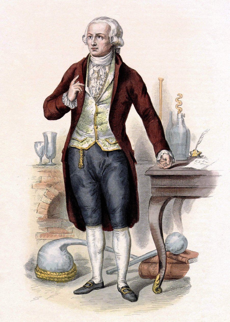 Antoine Laurent de Lavoisier (1743-1794), farmacêutico francês. de Unknown artist