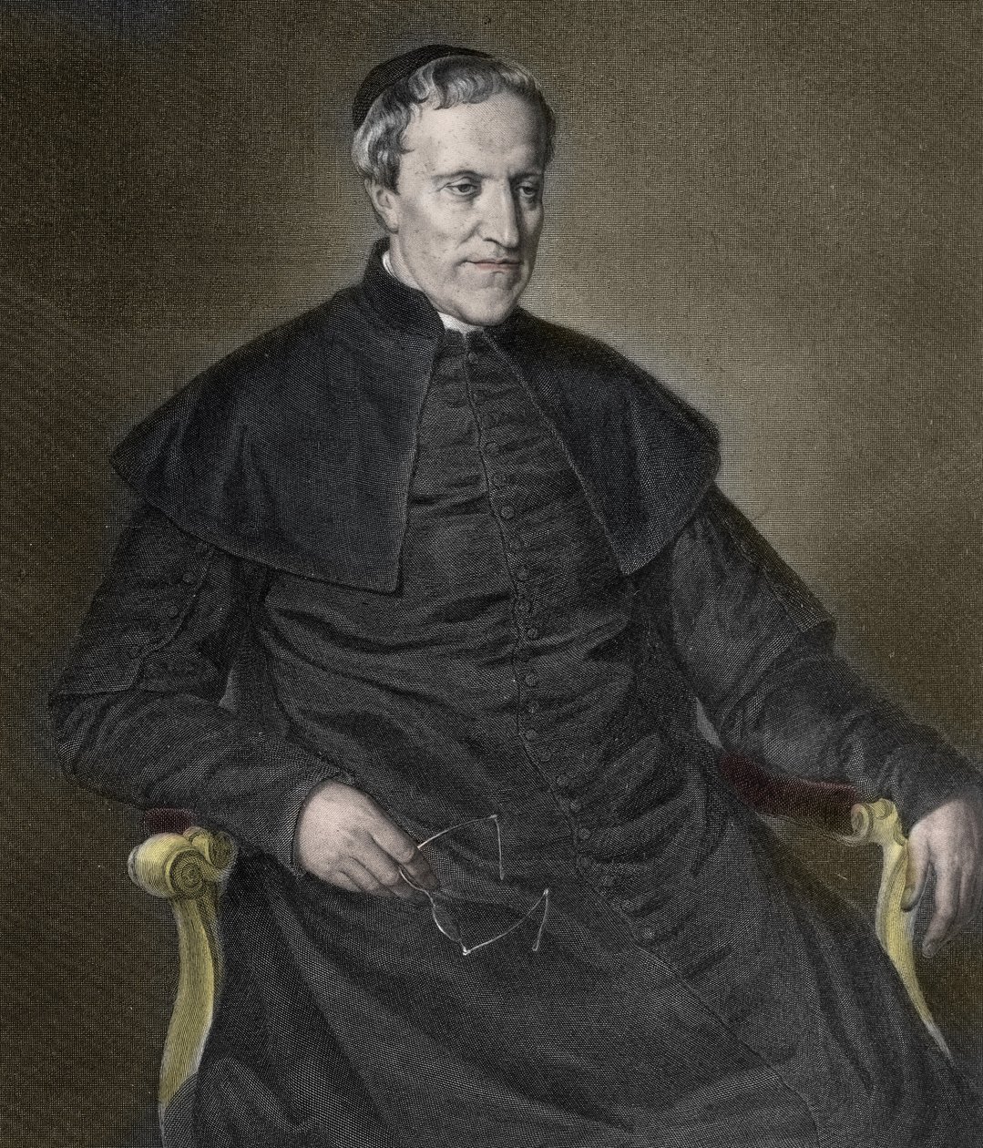 Antonio Rosmini (1797- 1855), filósofo e sacerdote italiano - Retrato do sacerdote e filósofo italiano Antonio Rosmini Serbati (Rosmini-Serbati) (1797-1855)". de Unknown artist