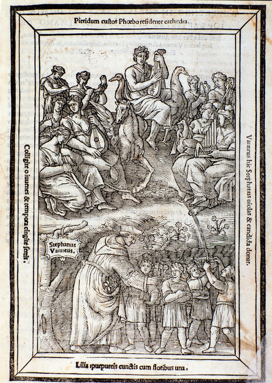 Apollo e as Musas. Página do Recanetum de musica aurea de Unknown artist