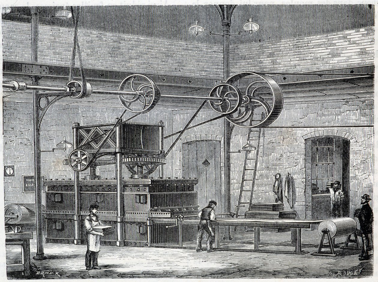 Aparelho para vulcanização de borracha por vapor seco - in "As maravilhas da indústria" de Louis Figuier de Unknown artist
