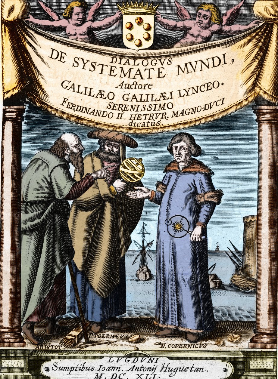 Aristóteles, Ptolemee e Nicolas Copérnico (Nicolaus Copérnico de Unknown artist