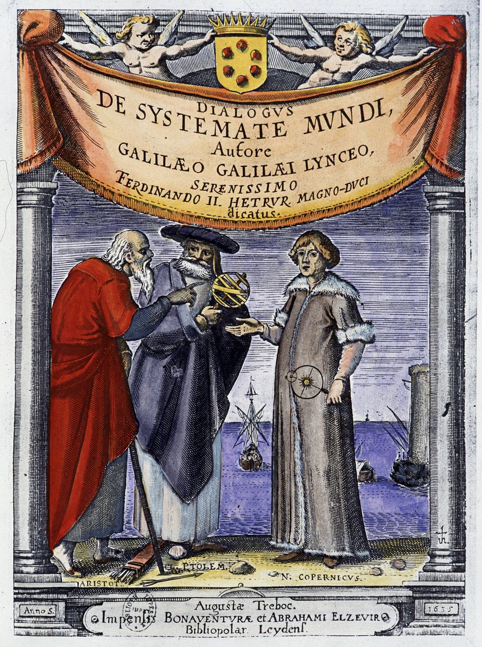 Aristóteles, Ptolomeu e Nicolau Copérnico (Nicolau Copérnico) de Unknown artist
