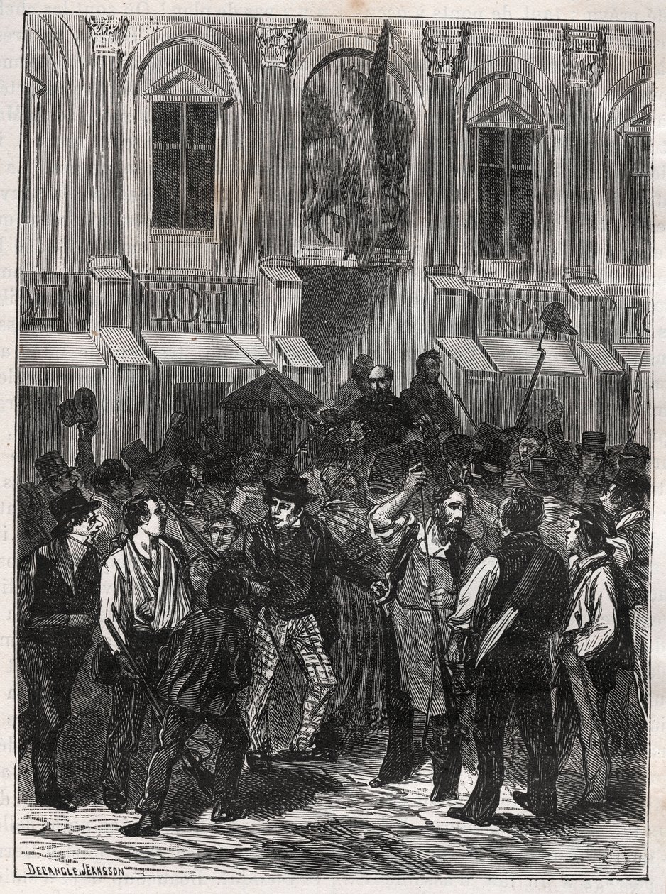 Armand Barbes, revolucionário francês (1809-1870) antes de sua prisão em 12 de maio de 1839 - Gravura de 1882 em "Histoire de dix ans: 1830-1840" Louis-Blanc (1811-1882) de Unknown artist