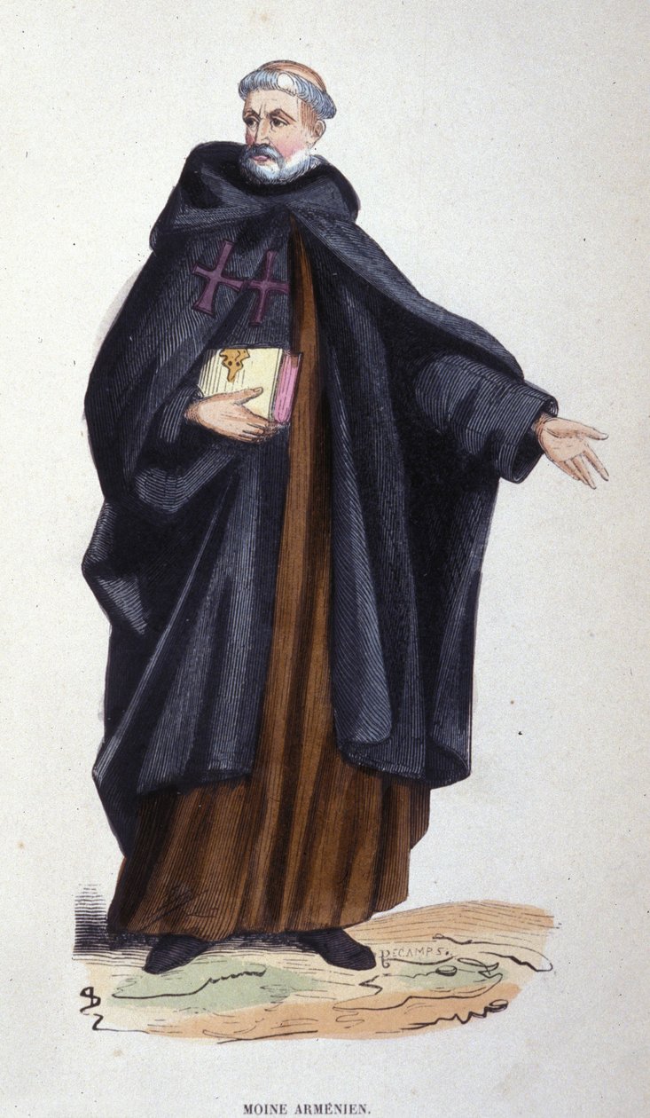 Monge arménio. Gravação de um álbum sobre ordens religiosas, Paris de Unknown artist