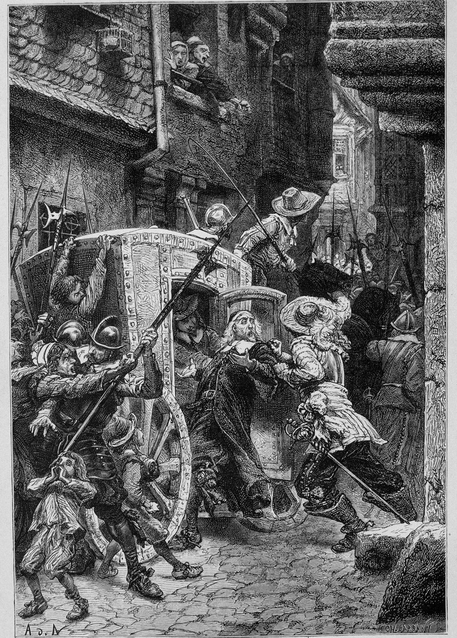 Prisão de Brousel (estreia de la Fronde) no "Histoire de France" de Guizot de Unknown artist