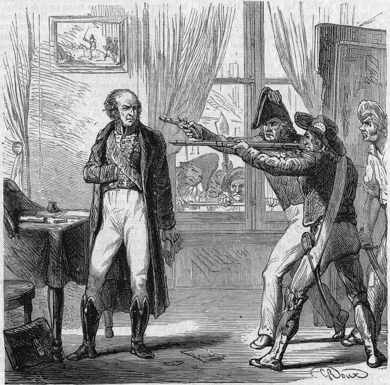Assassinato do Marechal Guillaume Brune em Avignon (Vaucluse), 2 de agosto de Unknown artist