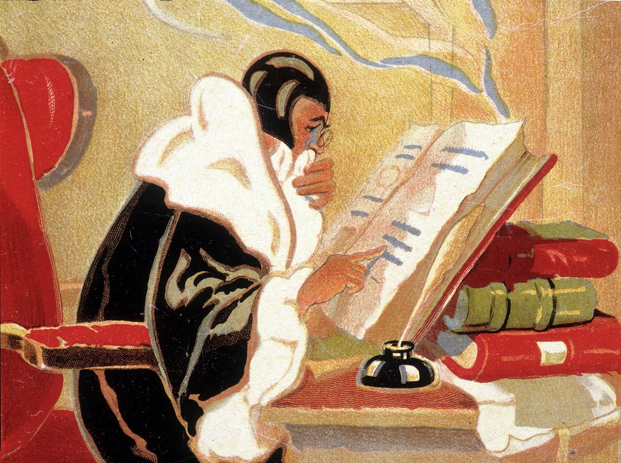 Astrologista: Nostradamus a estudar um livro. de Unknown artist
