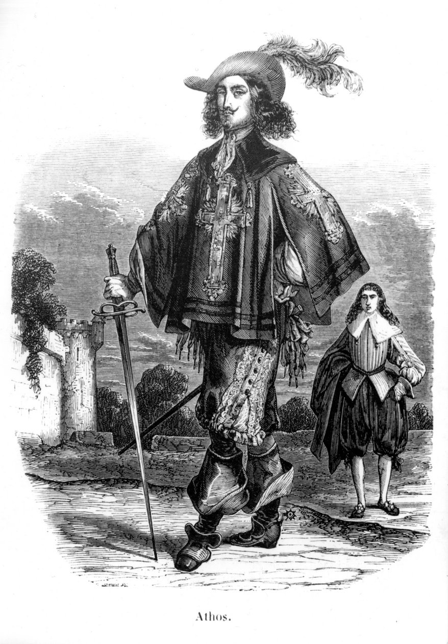 Athos - em "Os 3 Mosqueteiros" de Alexandre Dumas Père. de Unknown artist