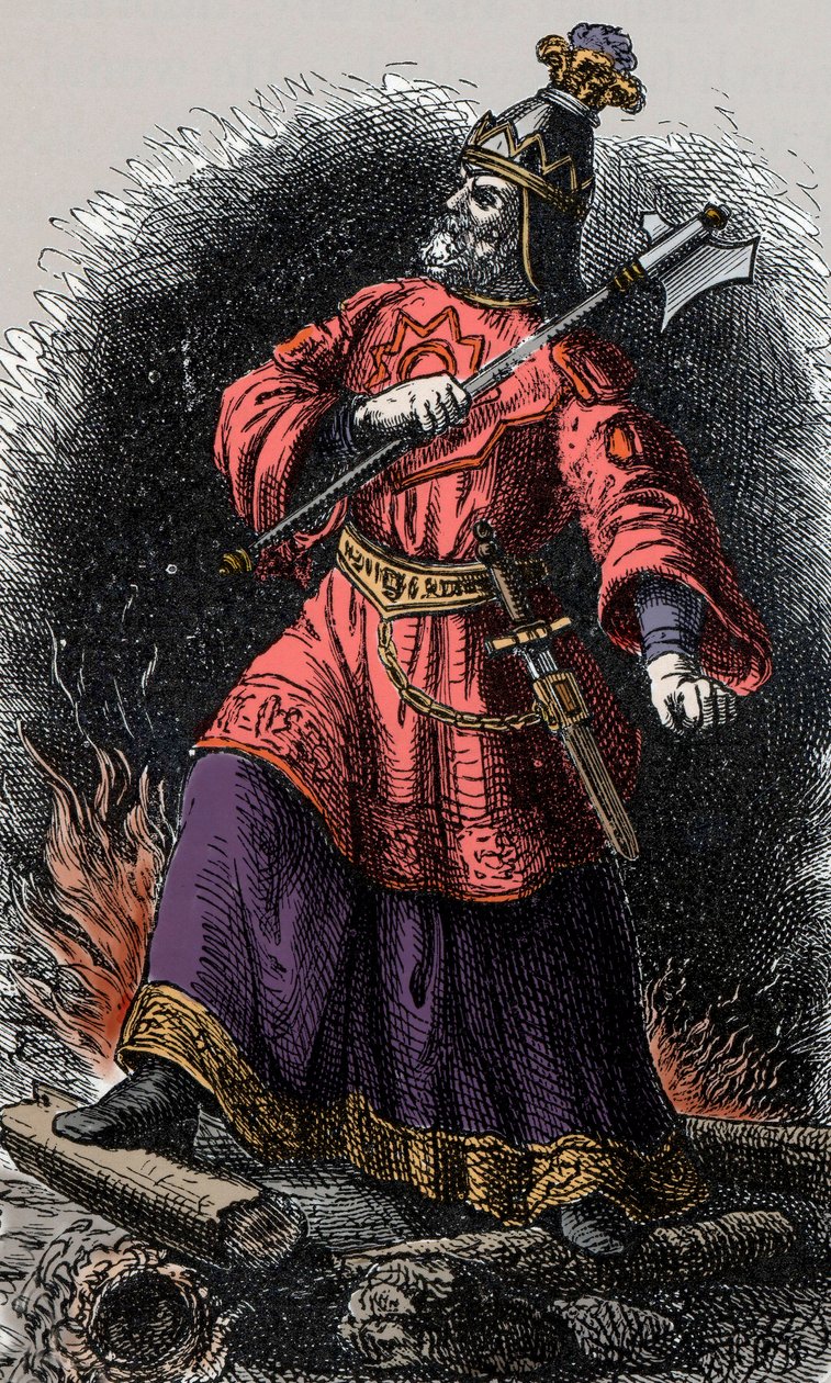 Átila, o Huno - Átila (395-453) Rei dos Hunos de Unknown artist