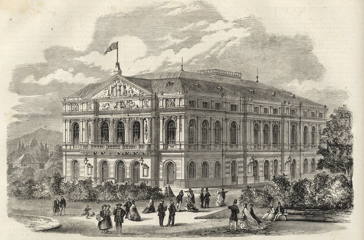 Baden Baden (Baden-Baden), Alemanha - The Baden Theatre - 1867 de Unknown artist