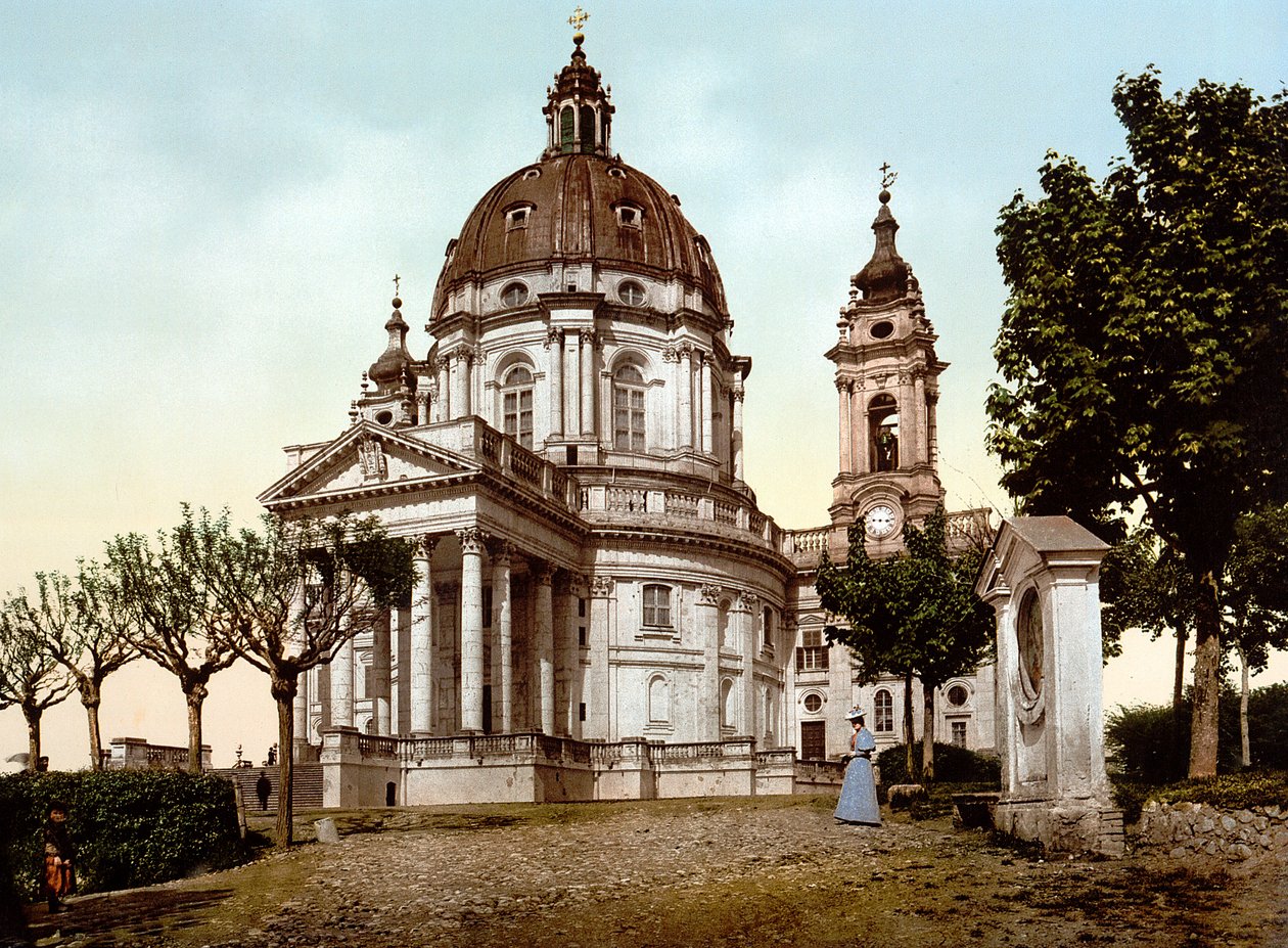 Basílica da Superga (Basílica da Superga) em Turim (Turim) na Itália em 1890 de Unknown artist