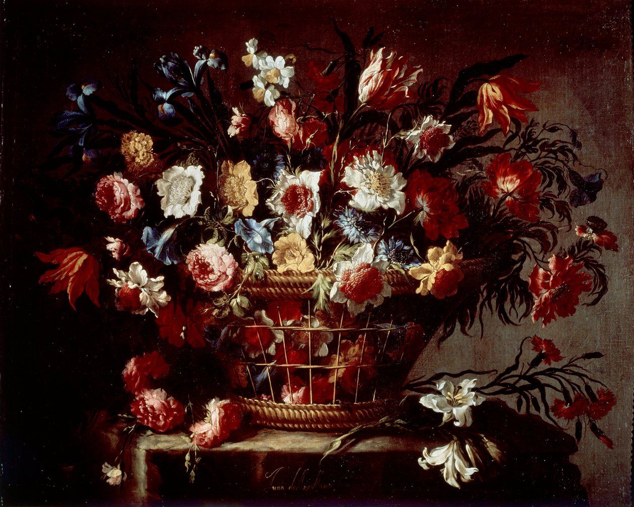 Cesto de Flores (óleo sobre tela de Unknown artist