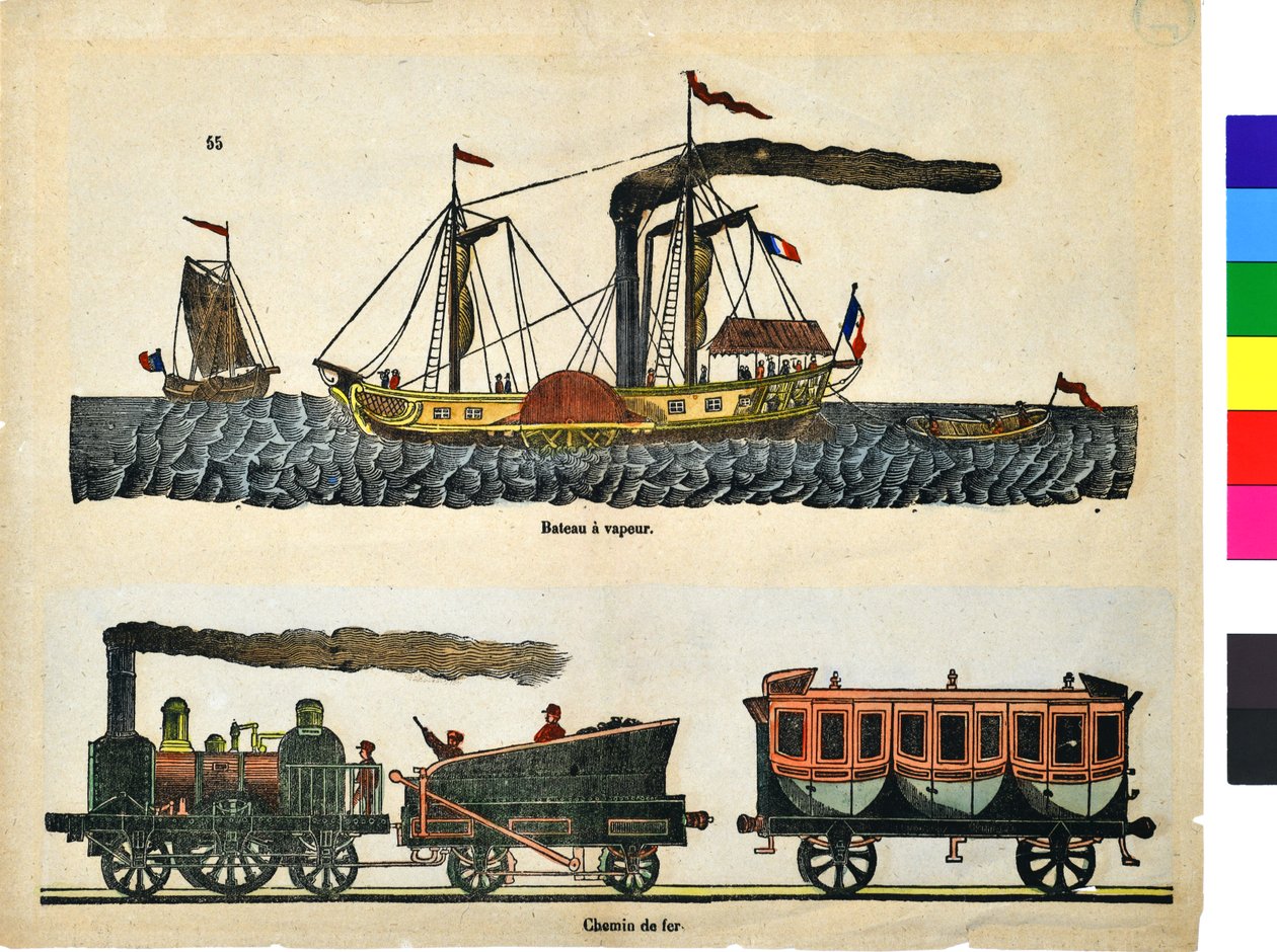 Barcos a vapor e caminhos-de-ferro de Unknown artist