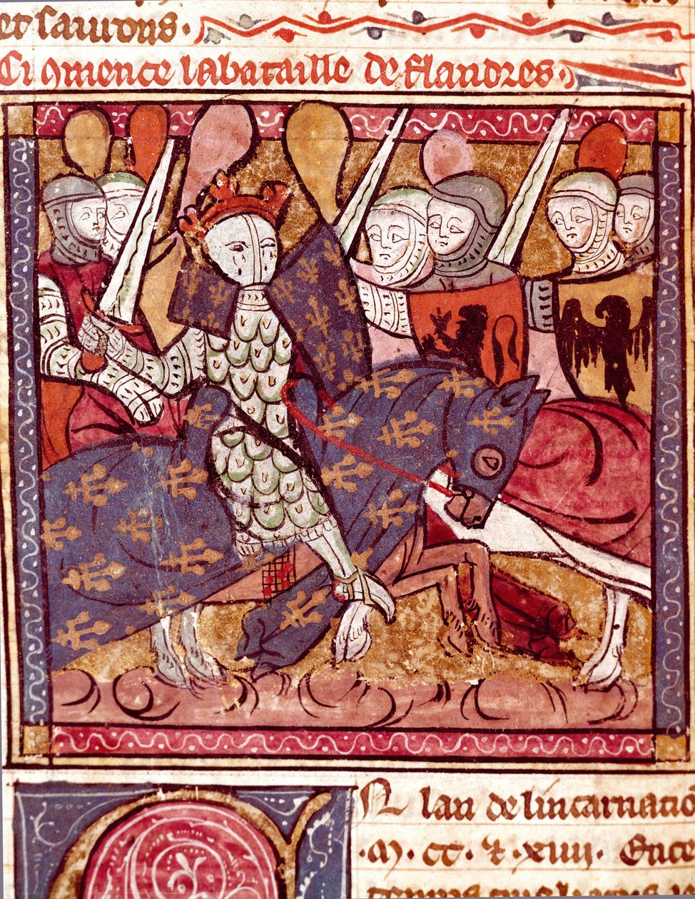 Batalha de Flanders Miniatura de "Grandes Crônicas da França" 1375-1379 Biblioteca Municipal, Castres de Unknown artist