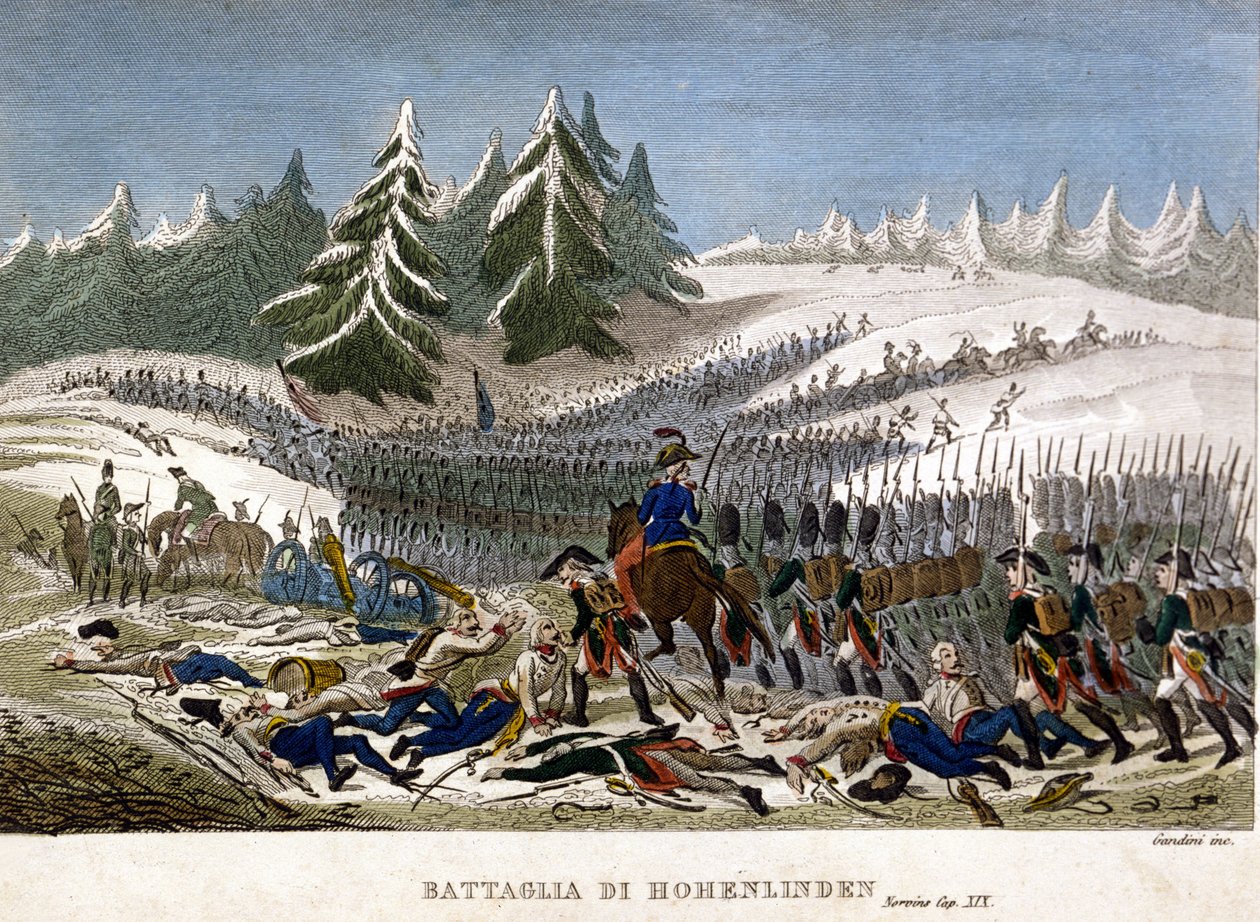 Batalha de Hohenlinden em 3 de dezembro de Unknown artist