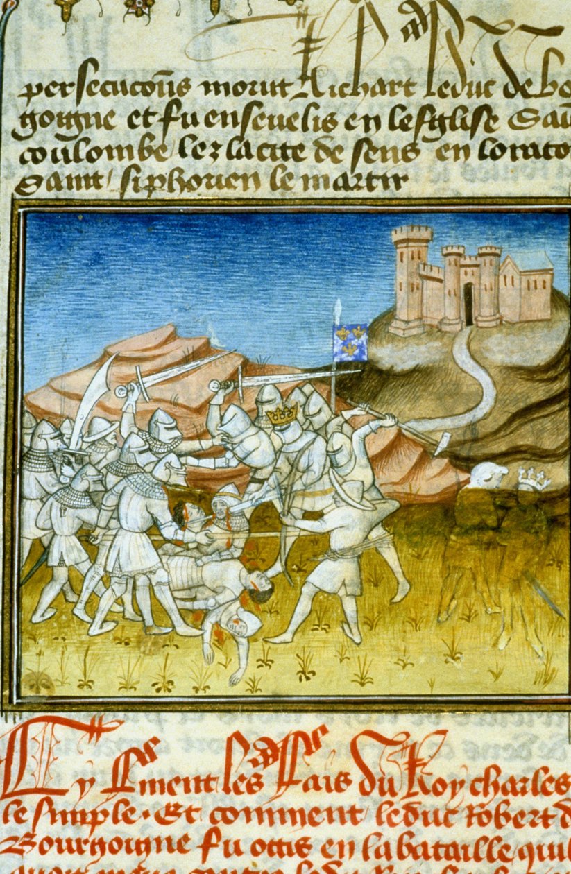 Batalha de Soissons - Miniatura da Idade Média (ref. 512 de Unknown artist