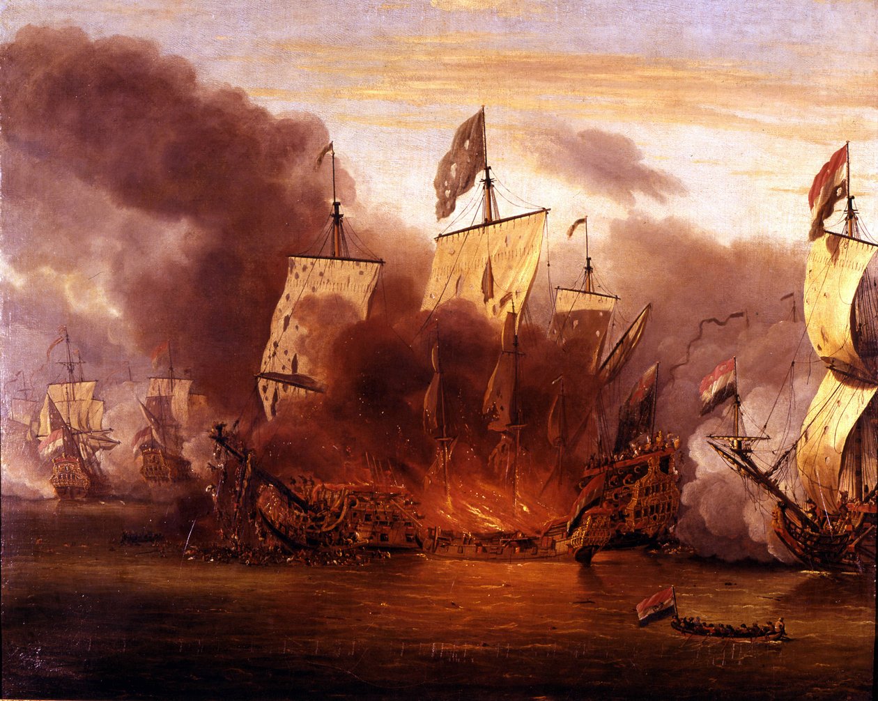 Batalha de Solebay: 7/06/1672. de Unknown artist