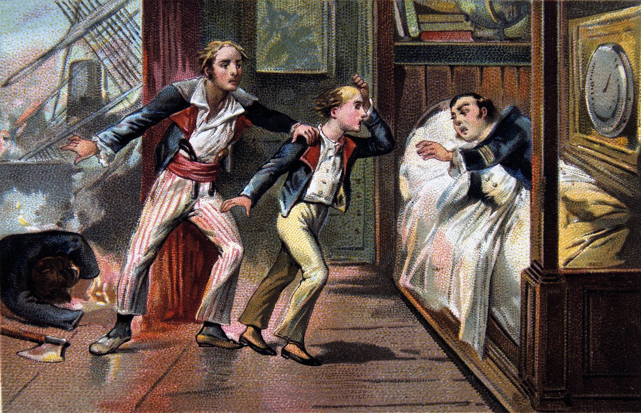 Batalha do Nilo - Batalha de Aboukir - morte de Luce e Giocante de Casabianca (Luc-Julien-Joseph Casabianca de Unknown artist