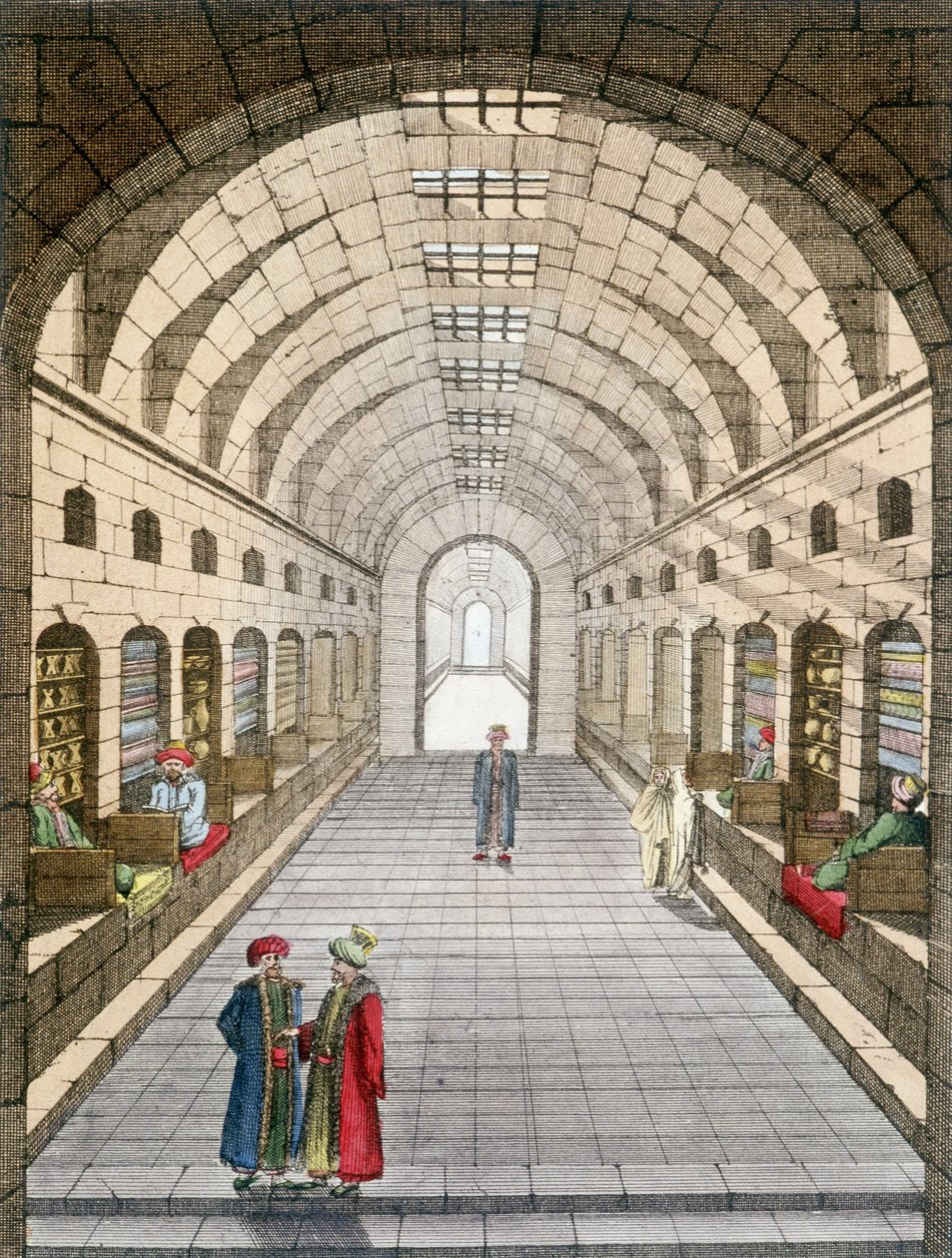 Bazar (souk) de Tunis, Tunísia. de Unknown artist