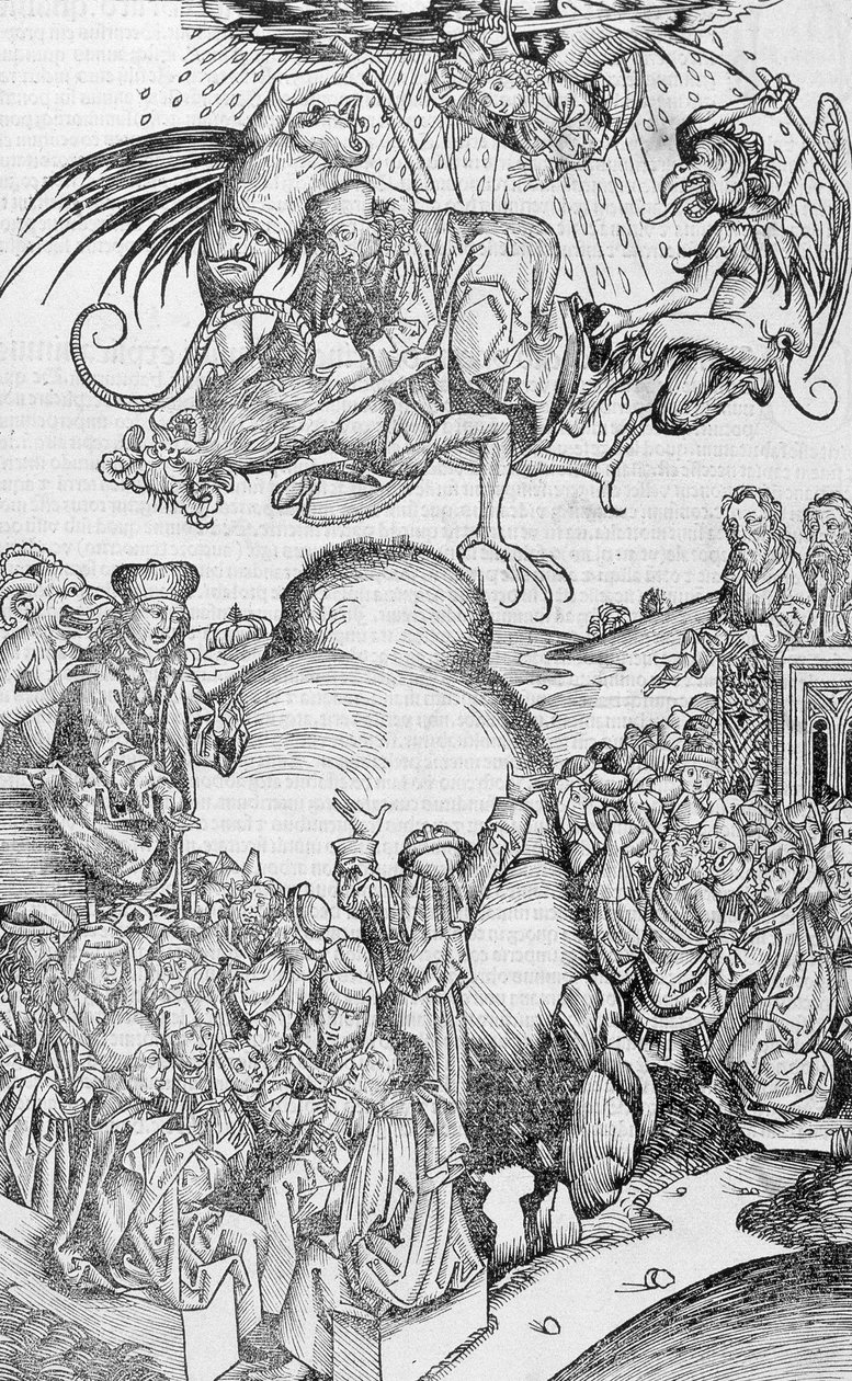 Crenças e Superstições. Em "Crónicas de Nuremberga". de Unknown artist