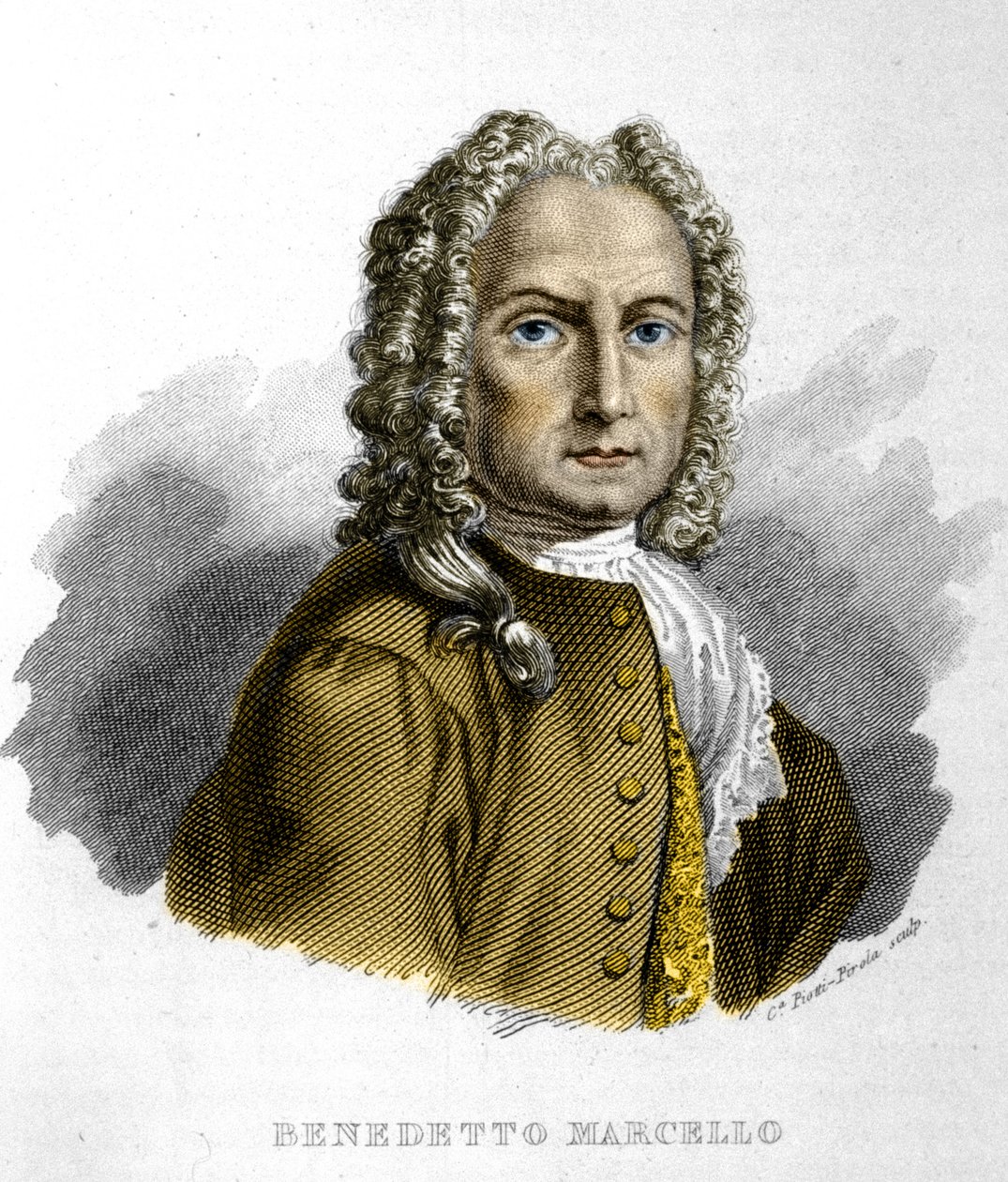 Benedetto Marcello (1686-1739) Compositor italiano. Gravura do século XIX Milão de Unknown artist