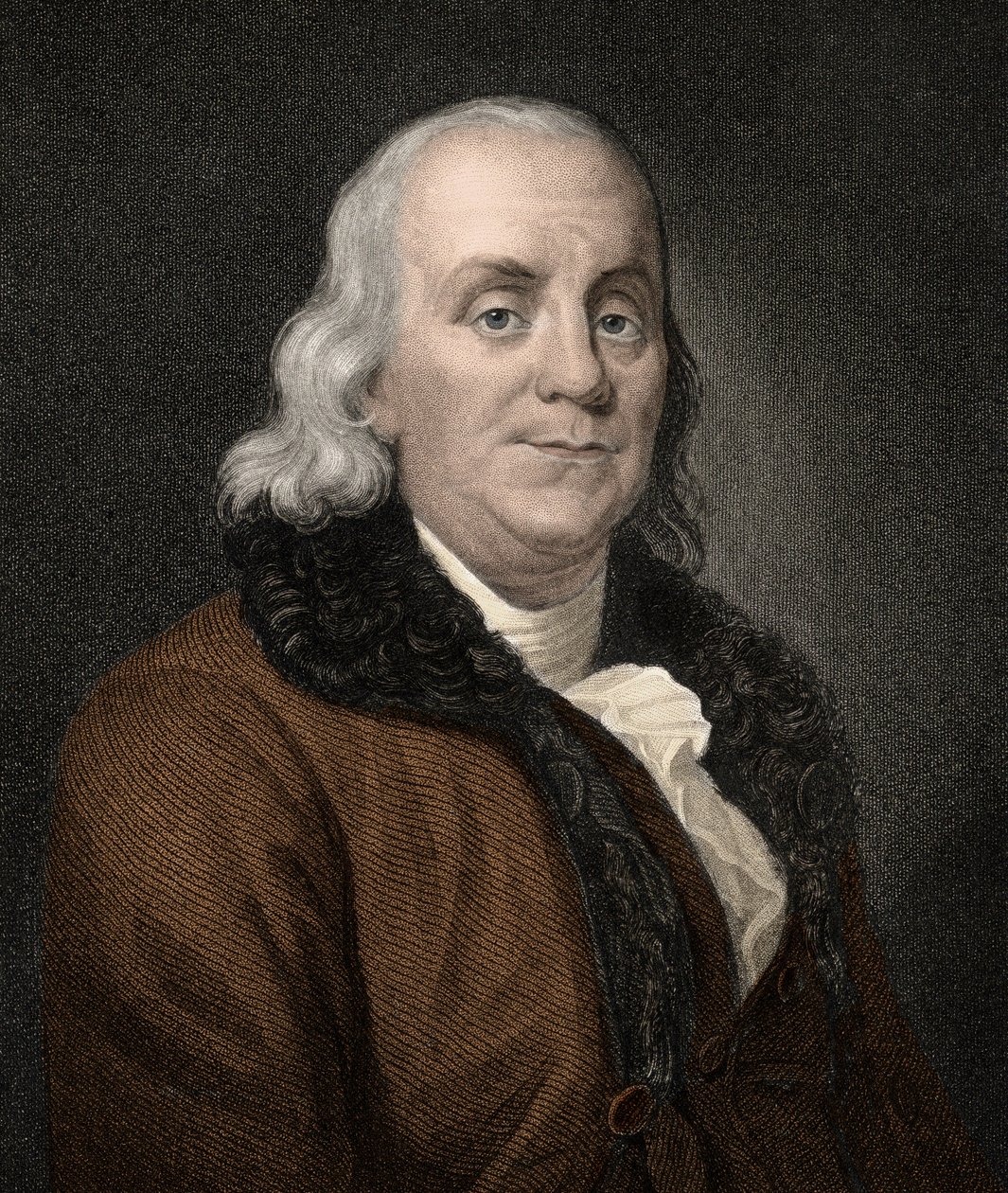 Benjamin Franklin (1706-1790) - gravura - século XIX de Unknown artist