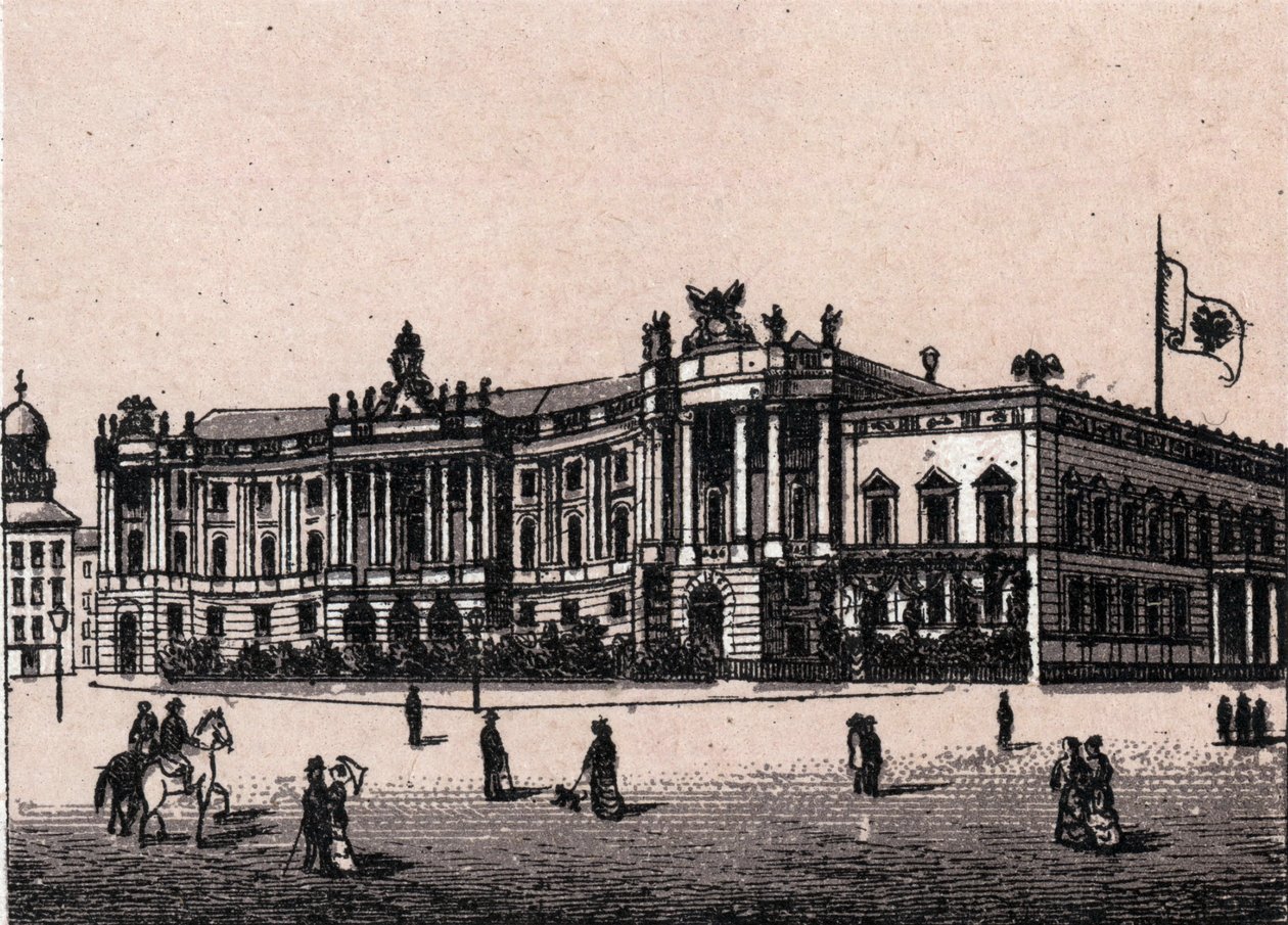 Berlim, Alemanha: vista do Castelo do Imperador). em "O mundo ilustra 168 vistas" Sem data (finais do século XIX) de Unknown artist
