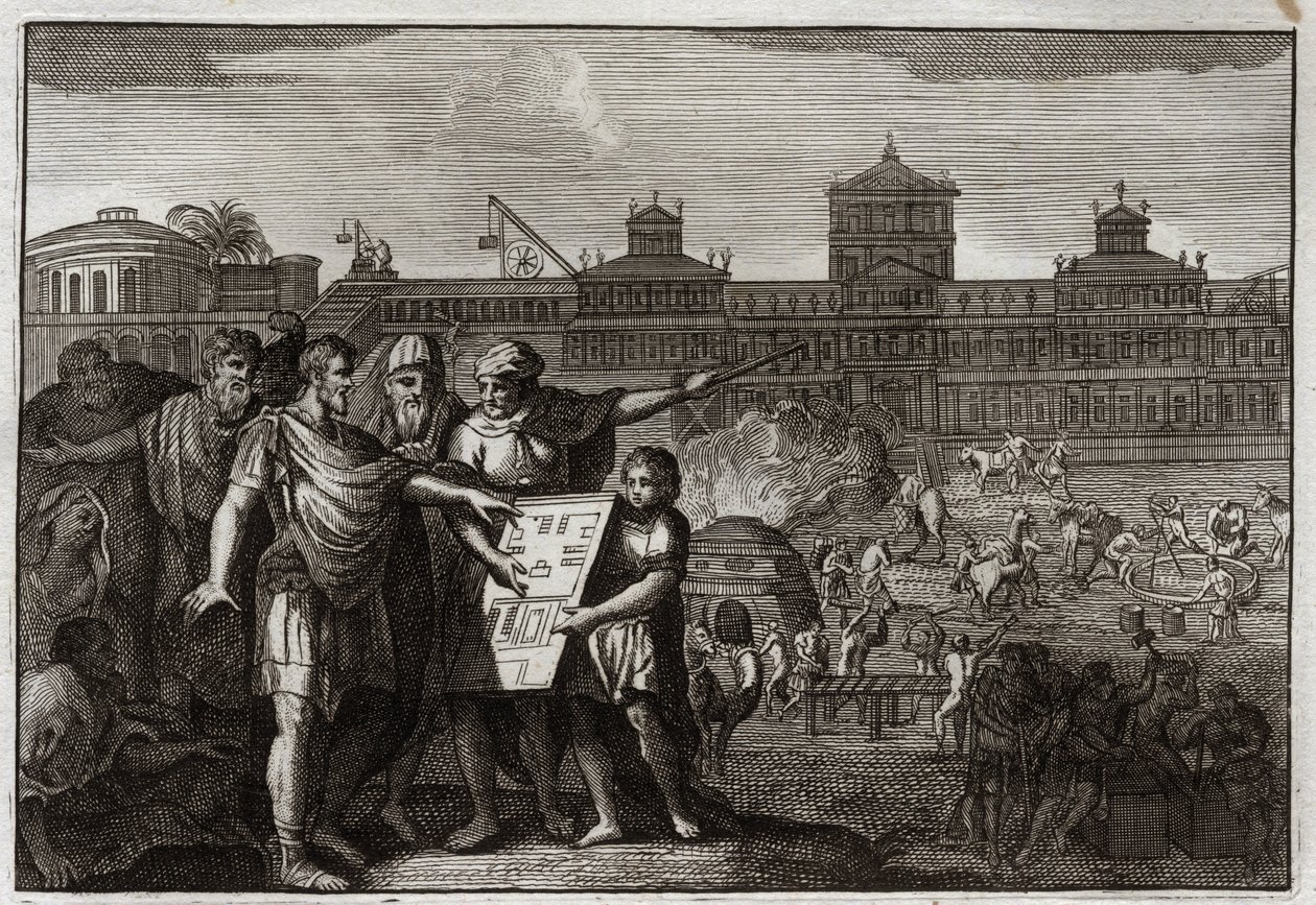 Bíblia de Royaumont, Velho Testamento: Rei Cyrus. Ciro II, o Grande, Rei da Pérsia, e desde a Babilônia, sabendo que os Profetas haviam previsto que seria ele quem faria o Templo de Jerusalém se rebelar, dá poder a todos os judeus. de Unknown artist