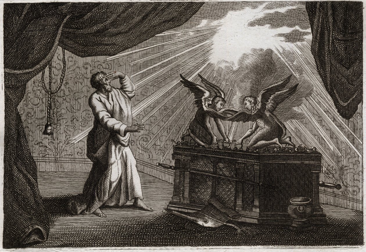 Bíblia de Royaumont, Velho Testamento: A Arca da Aliança. Figura da Arca. Ilustração de 1811. de Unknown artist