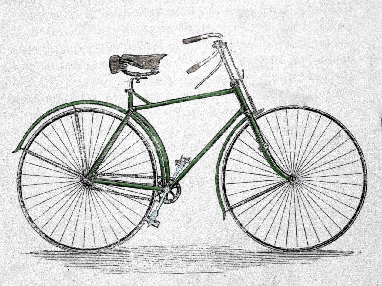 Modelo de bicicleta com moldura. de Unknown artist