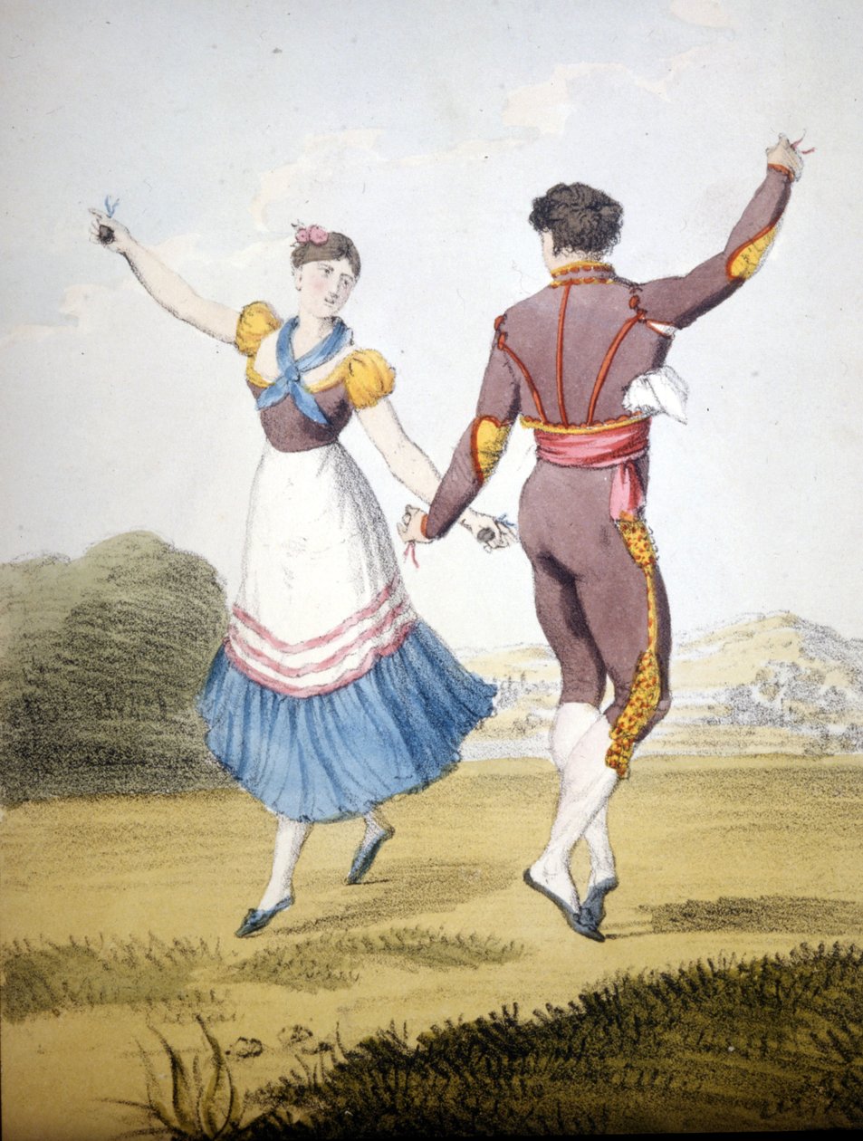 Bolero. Gravura desde o início do século XIX. de Unknown artist