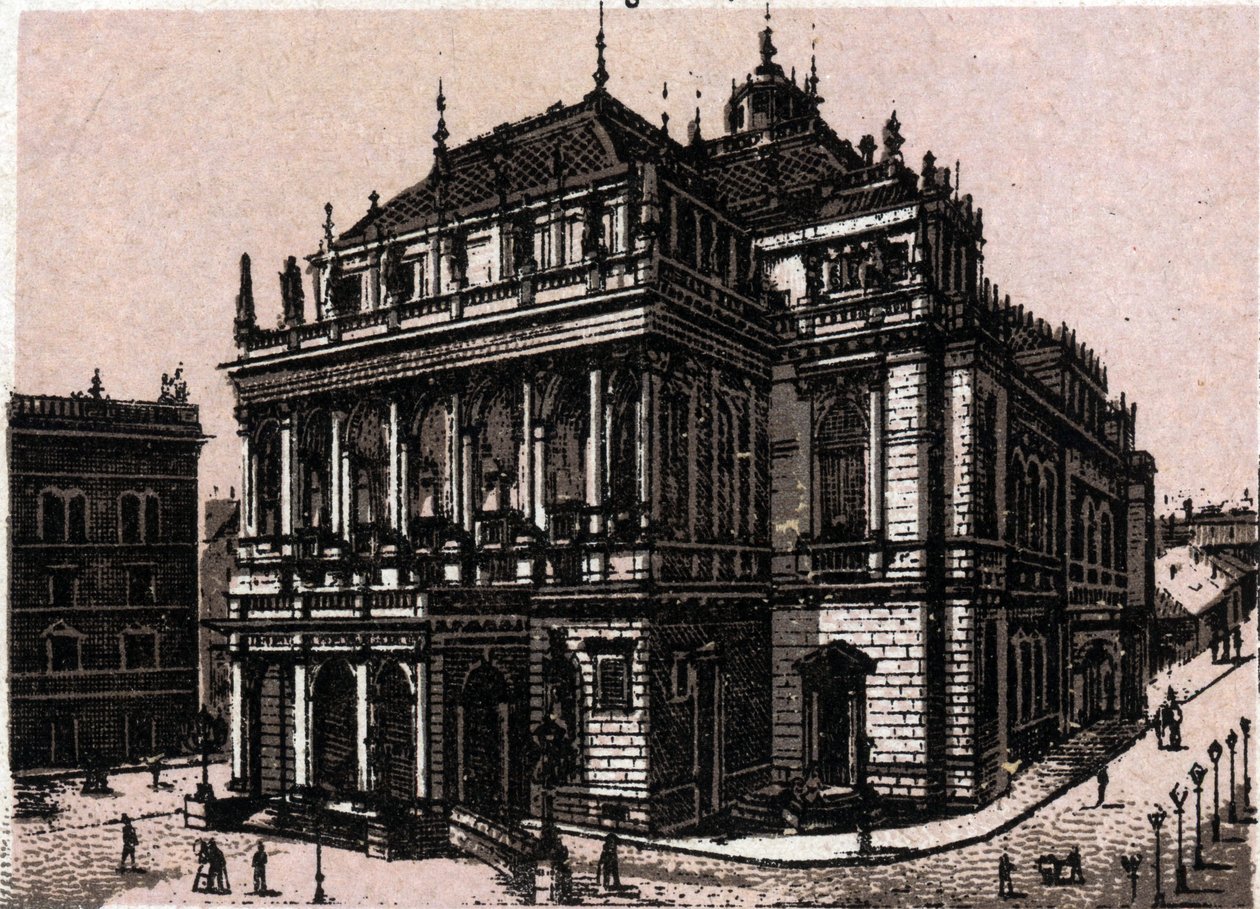 Budapeste, Hungria: vista do magyar kiralyi operahaz (ópera). em "O mundo ilustra 168 vistas" Sem data (final do século XIX) de Unknown artist
