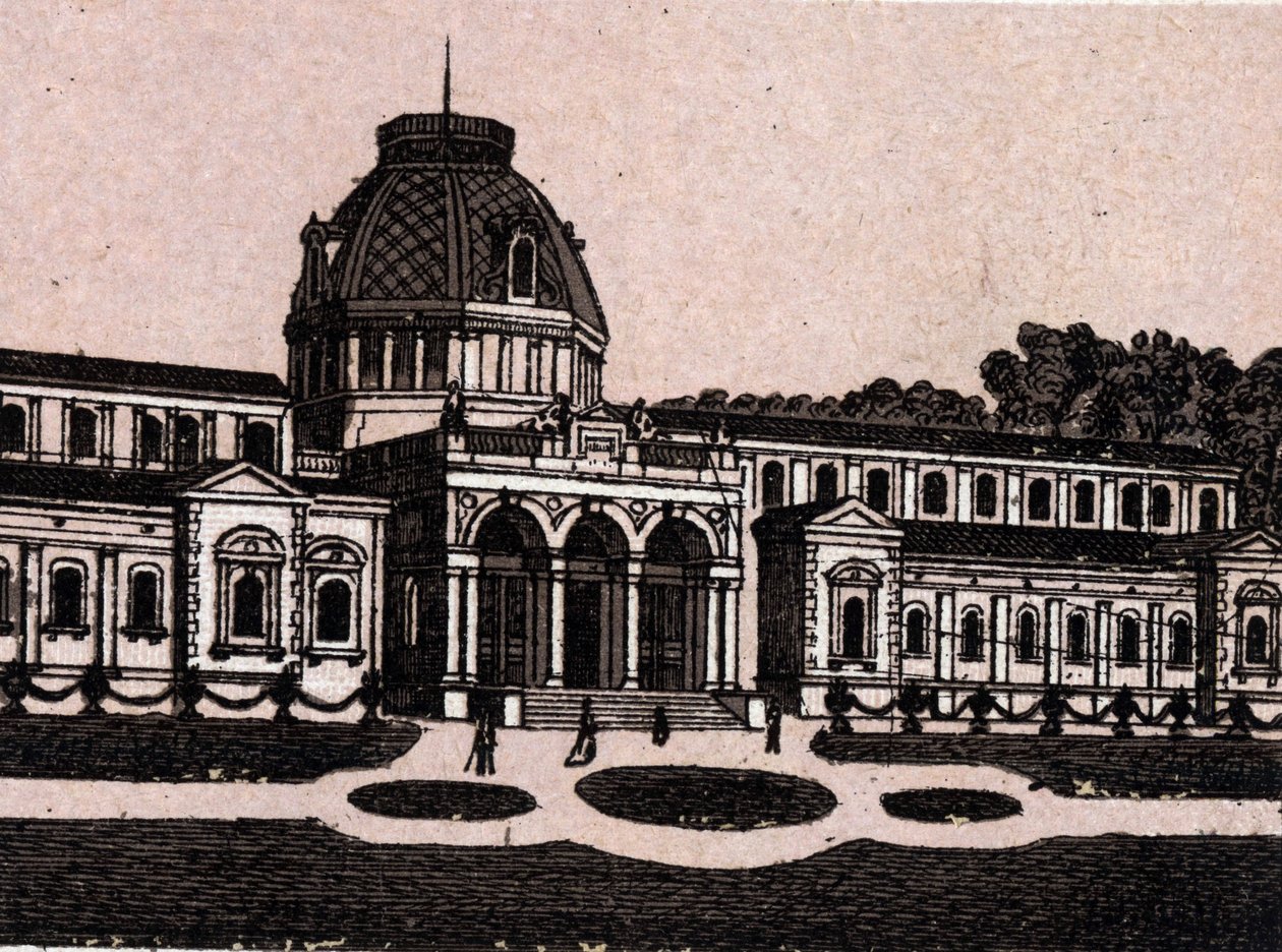 Budapeste, Hungria: vista das termas da Ilha Margaret (Isle Margareth). in "O mundo ilustra 168 vistas" Sem data (final do século XIX) de Unknown artist