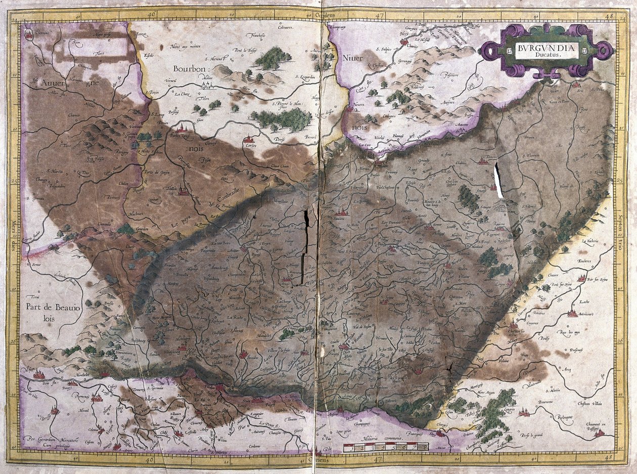 Borgonha, França (gravura de Unknown artist