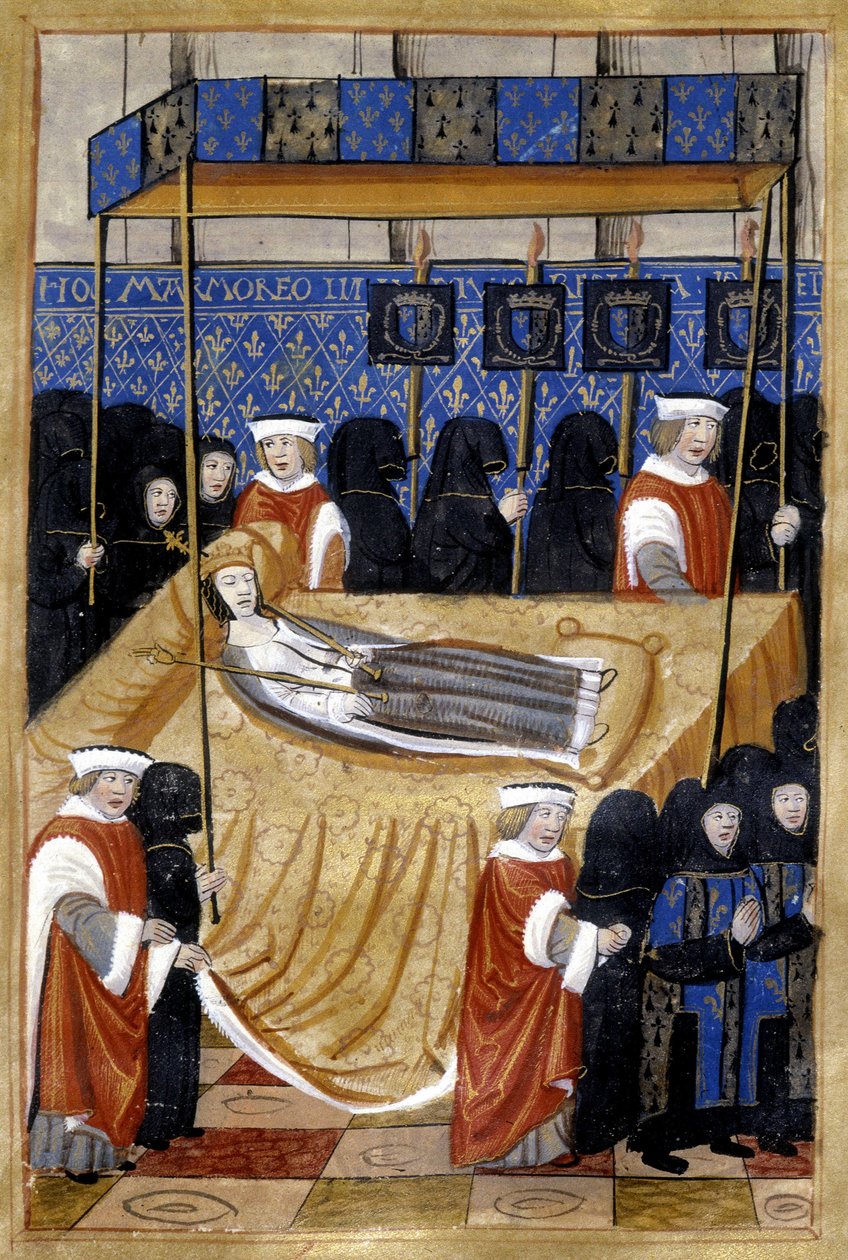 Enterro de Ana de Bretanha (1514) - Miniatura de Unknown artist
