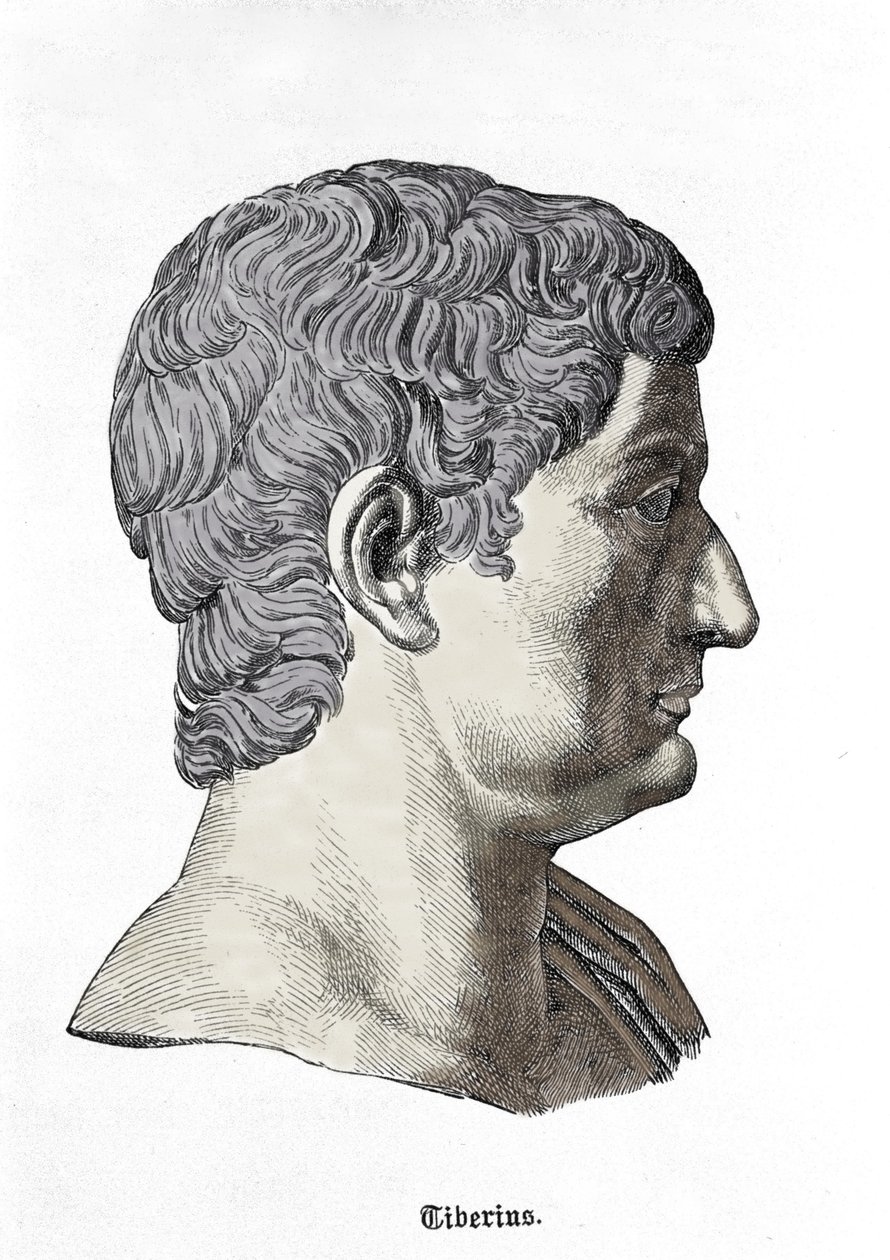 Busto de Tibério (42 AC - 37 DC). de Unknown artist
