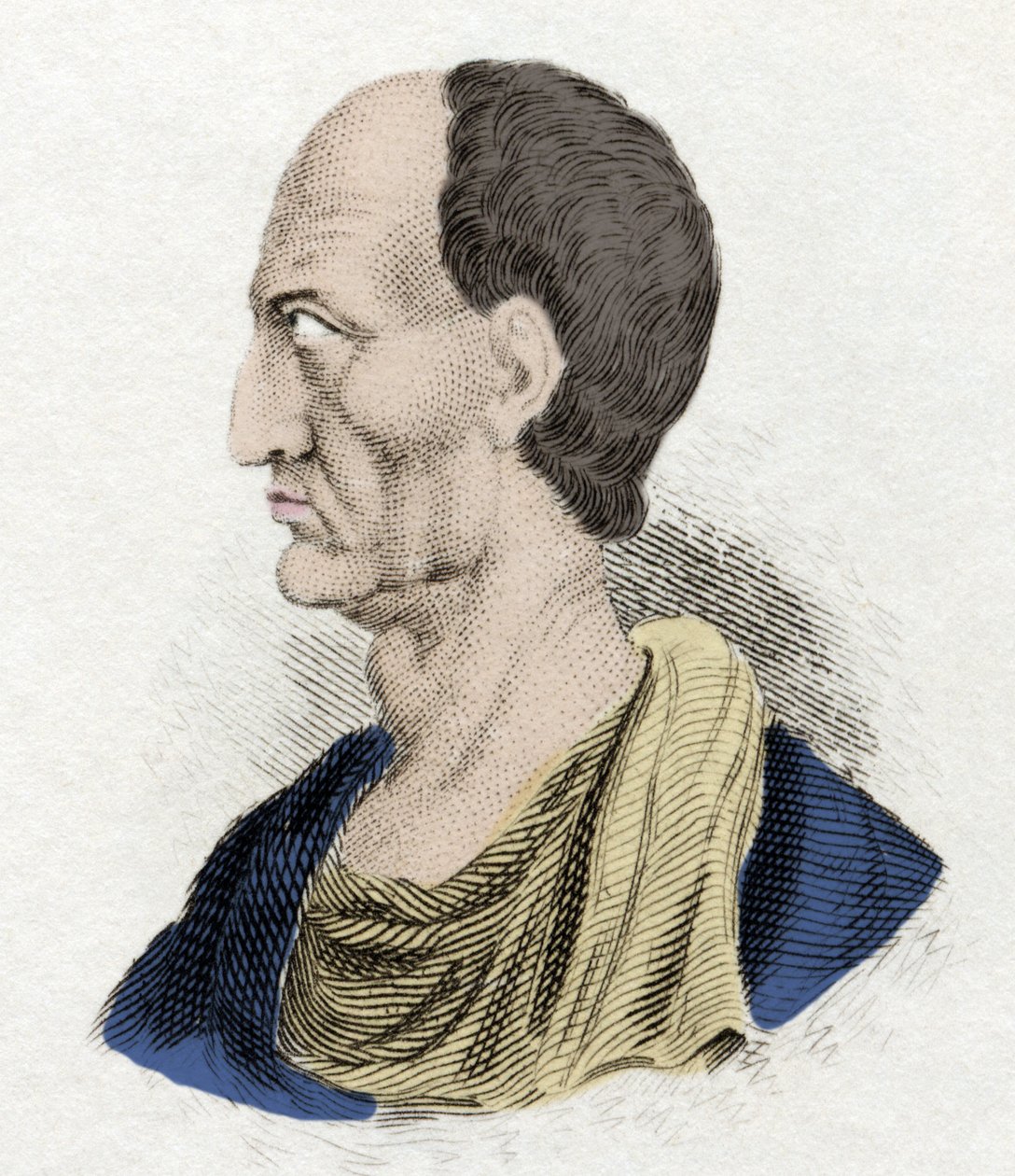 Caius Marius chamou o homem sábio (157-86 AC) de general e estadista romano. Gravura do século XIX. de Unknown artist
